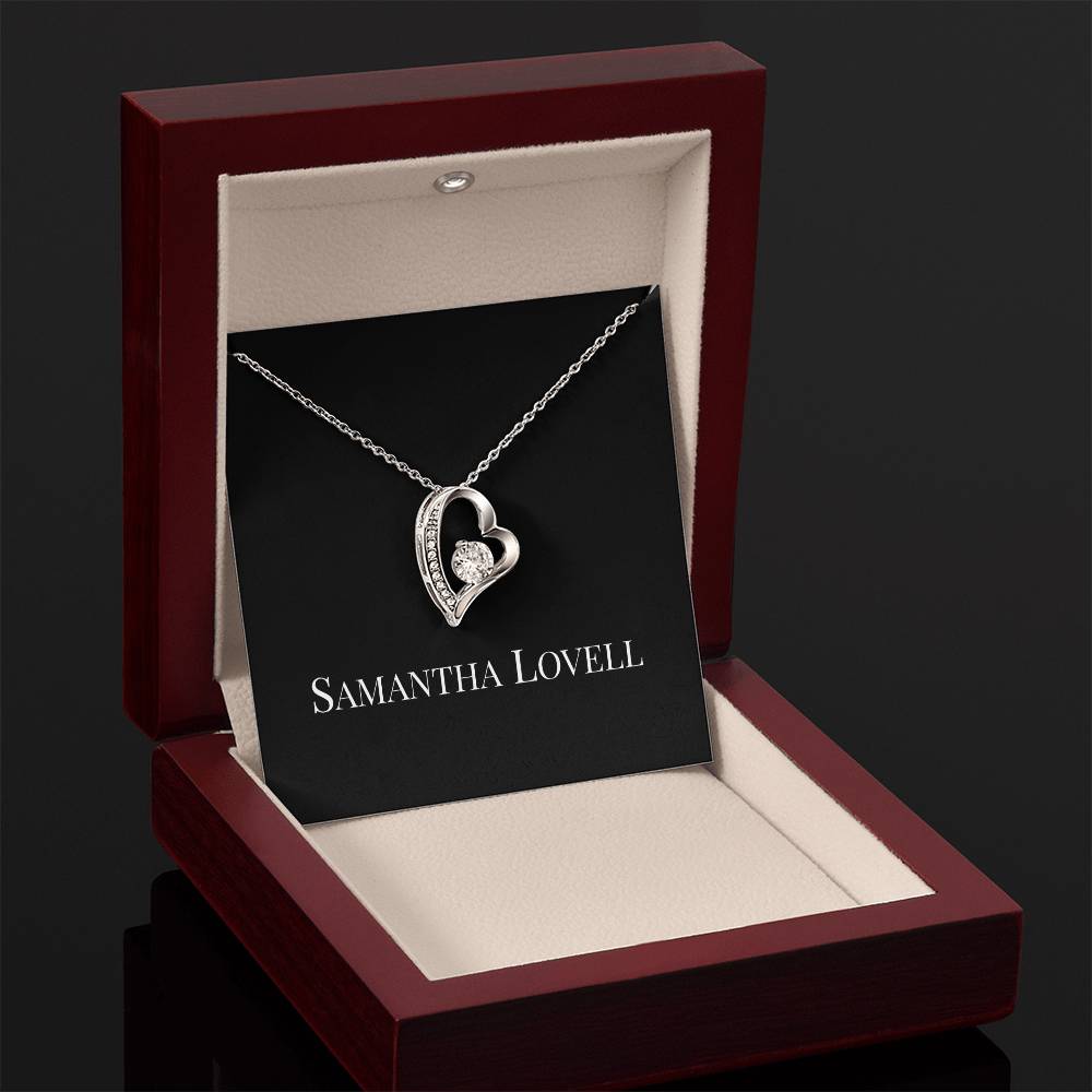 Endless Affection Necklace - 14k White Gold finish
