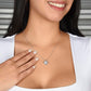 Entwined Paths Necklace - 14k White Gold finish