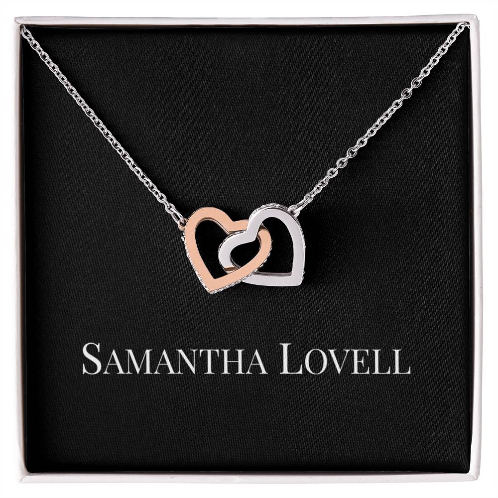 Union of Hearts Necklace - Rose Gold finish