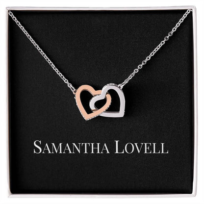 Union of Hearts Necklace - Rose Gold finish