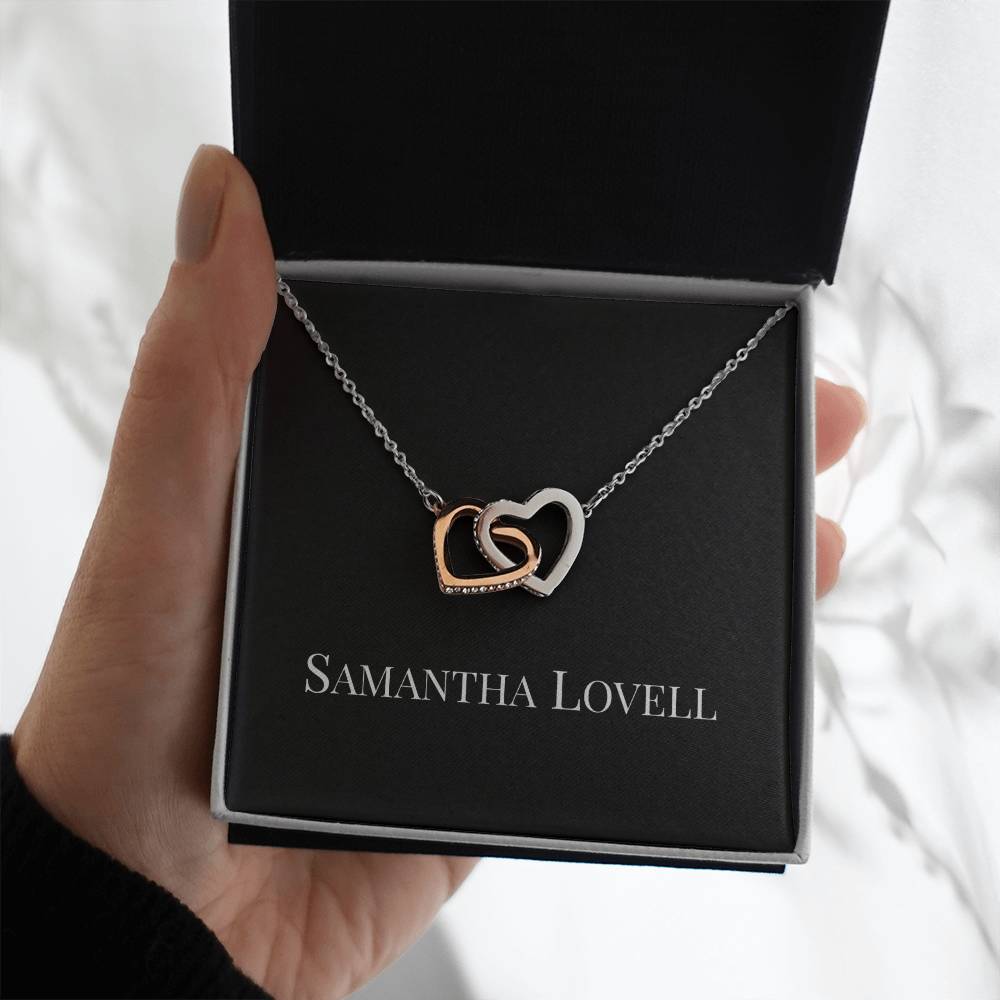Union of Hearts Necklace - Rose Gold finish