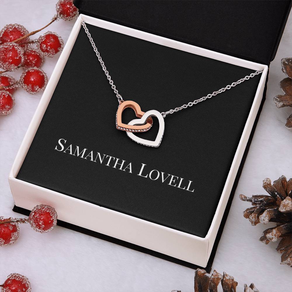 Union of Hearts Necklace - Rose Gold finish