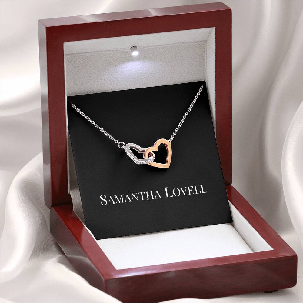 Union of Hearts Necklace - Rose Gold finish