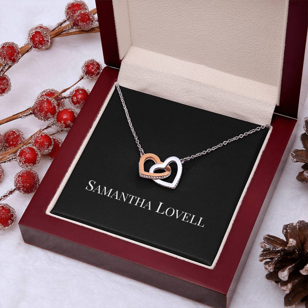 Union of Hearts Necklace - Rose Gold finish